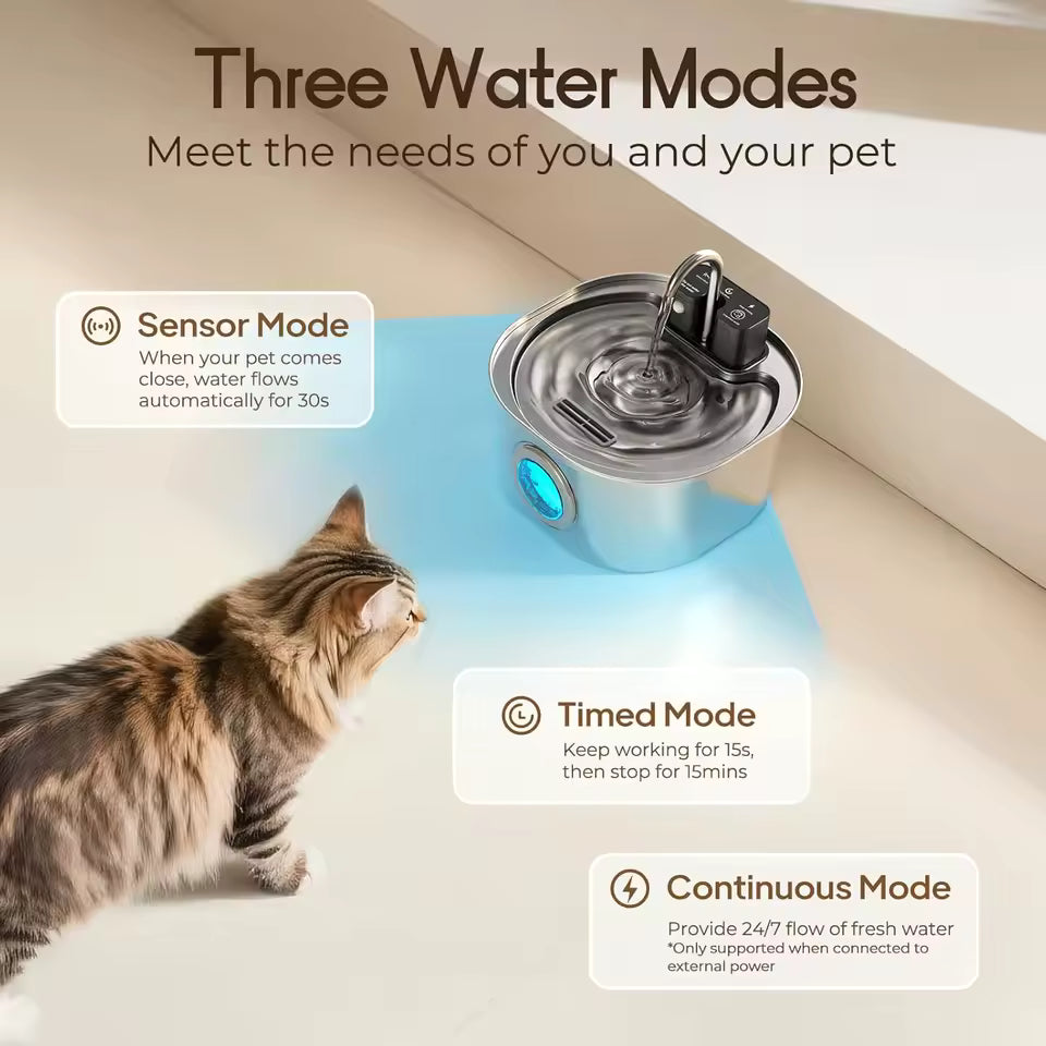 💧  3.2LSmart Pet Water Fountain – Keep Your Cat Hydrated & Healthy